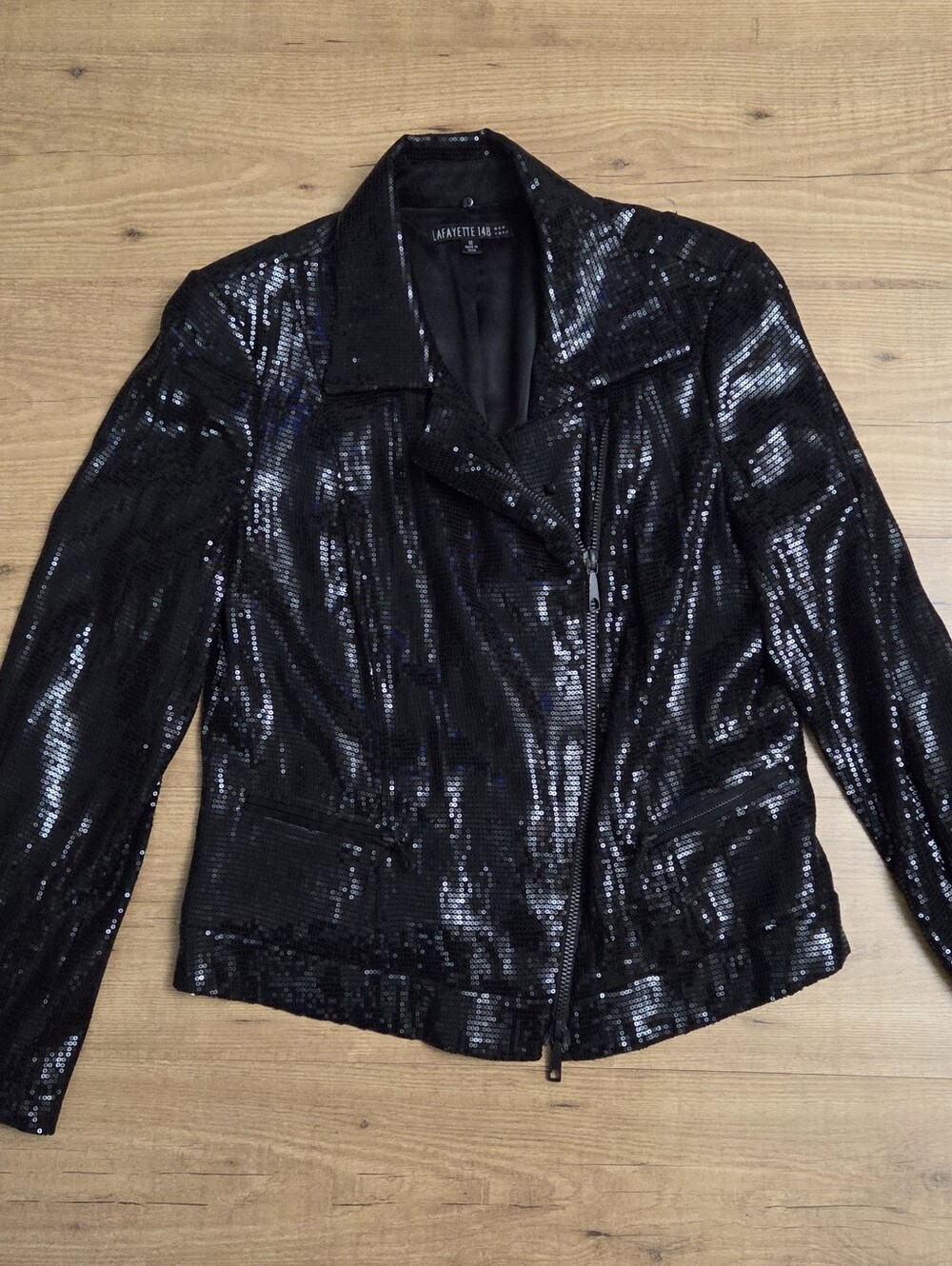 Lafayette 148 New York Sequence Moto Jacket